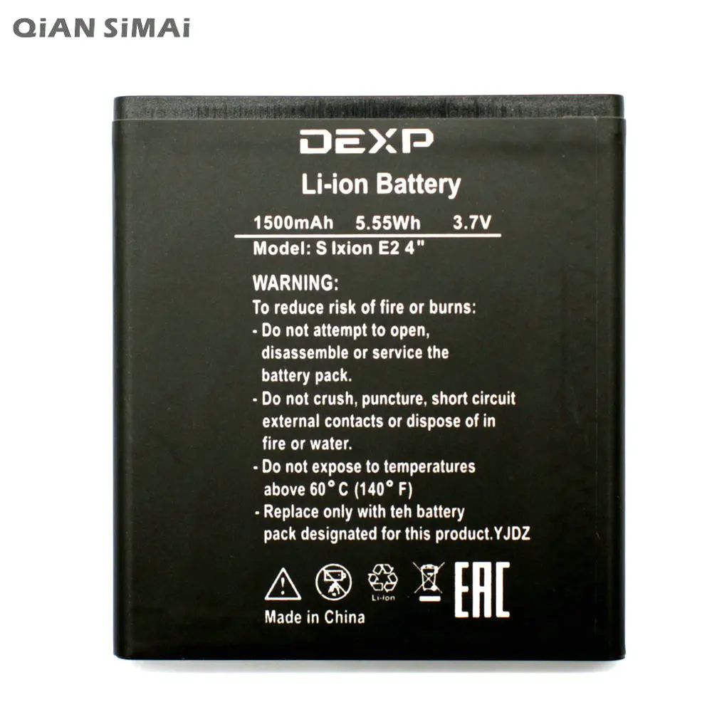 Высококачественный аккумулятор QiAN SiMAi 1500 мАч для телефона DEXP S Ixion E2 4 &quot+ код