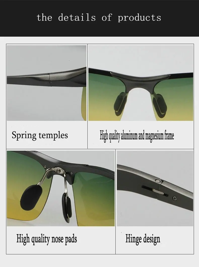 Mincl/Для мужчин Вождение Зеркало день и ночь затемнением ночного видения очки