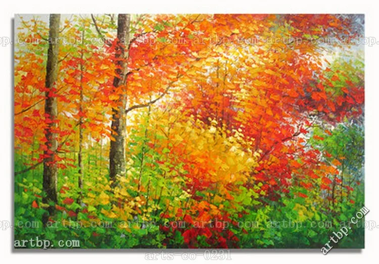 Современный садово-паркового искусства маслом на холсте роща-датчик ручная