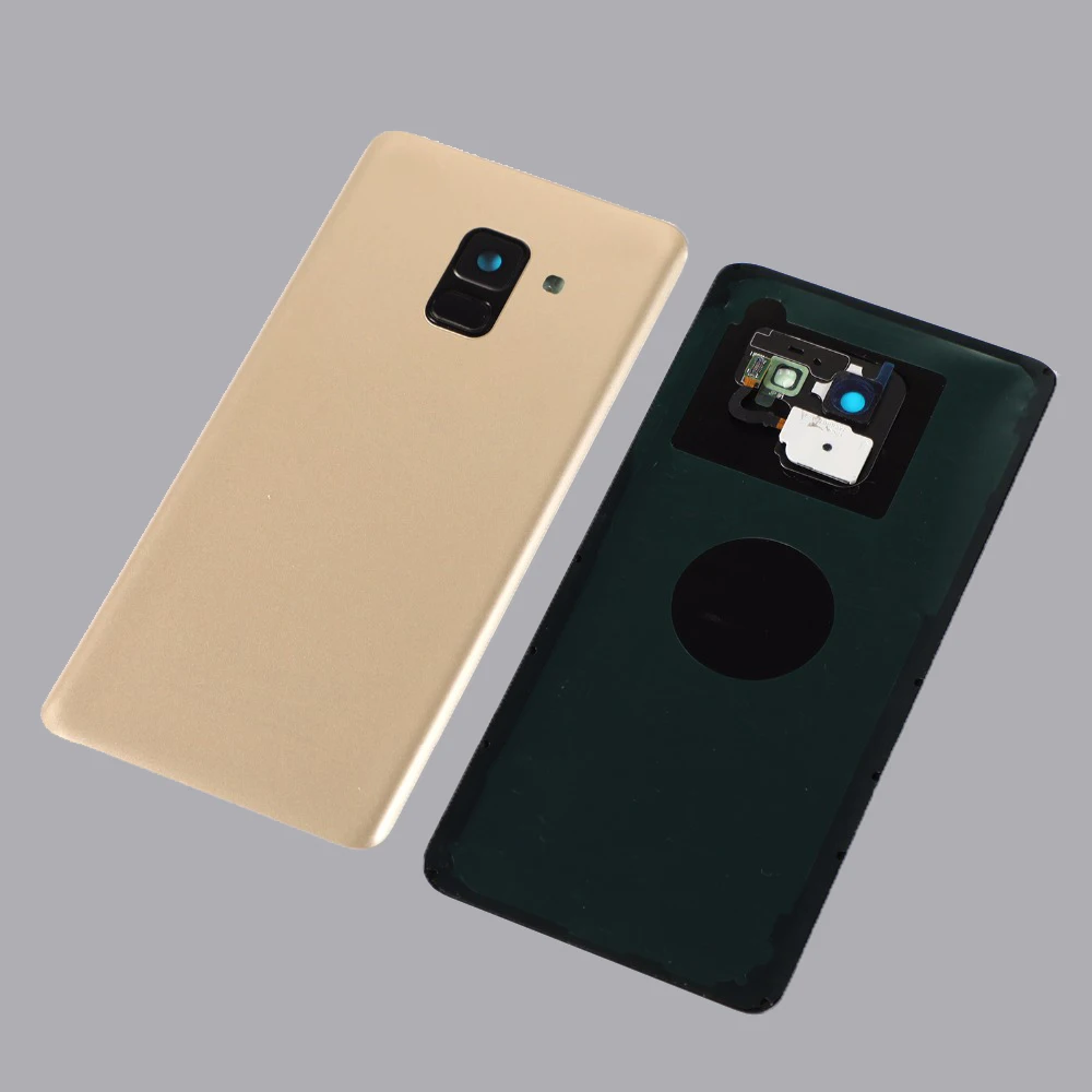 Чехол для Samsung Galaxy A8 2018 A530 SM-A530F A530F A530DS, стеклянная крышка аккумулятора, Задняя крышка объектива камеры + наклейка