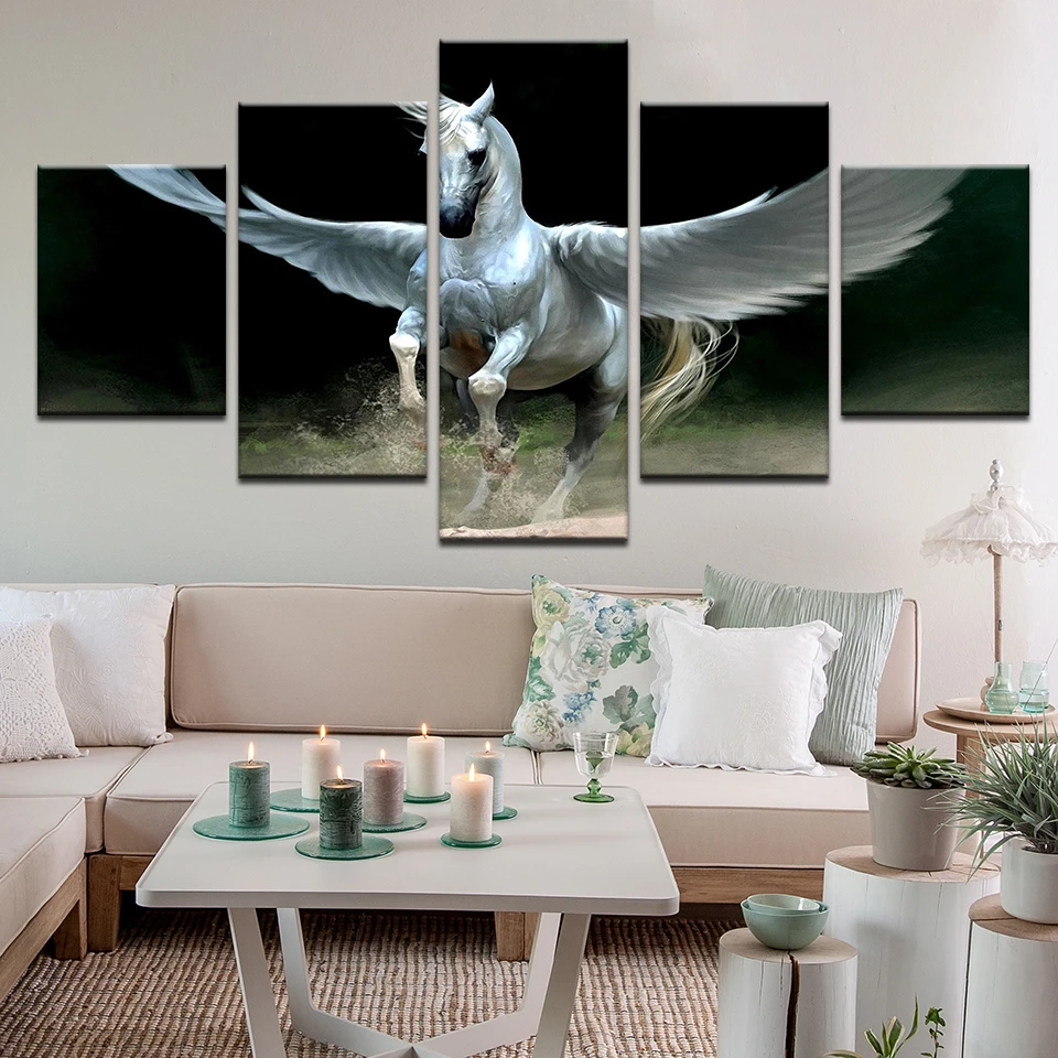 Настенный постер для гостиной и спальни 5 панелей | Дом сад