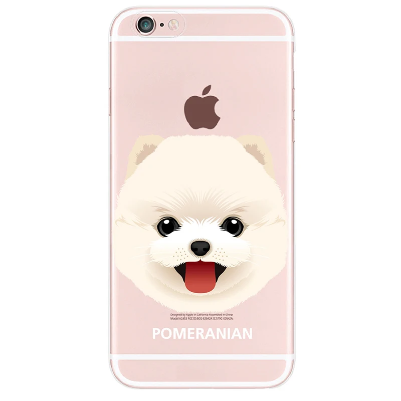 Милый мягкий чехол для iPhone 7 7Plus 6 6S 8 8plus X XS Max SAMSUNG с изображением Щенка Мопса