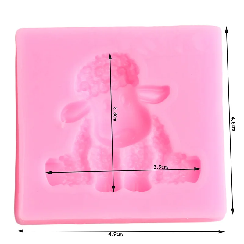 Силиконовая 3D форма в виде овцы формы животных для помадки сделай сам вечерние