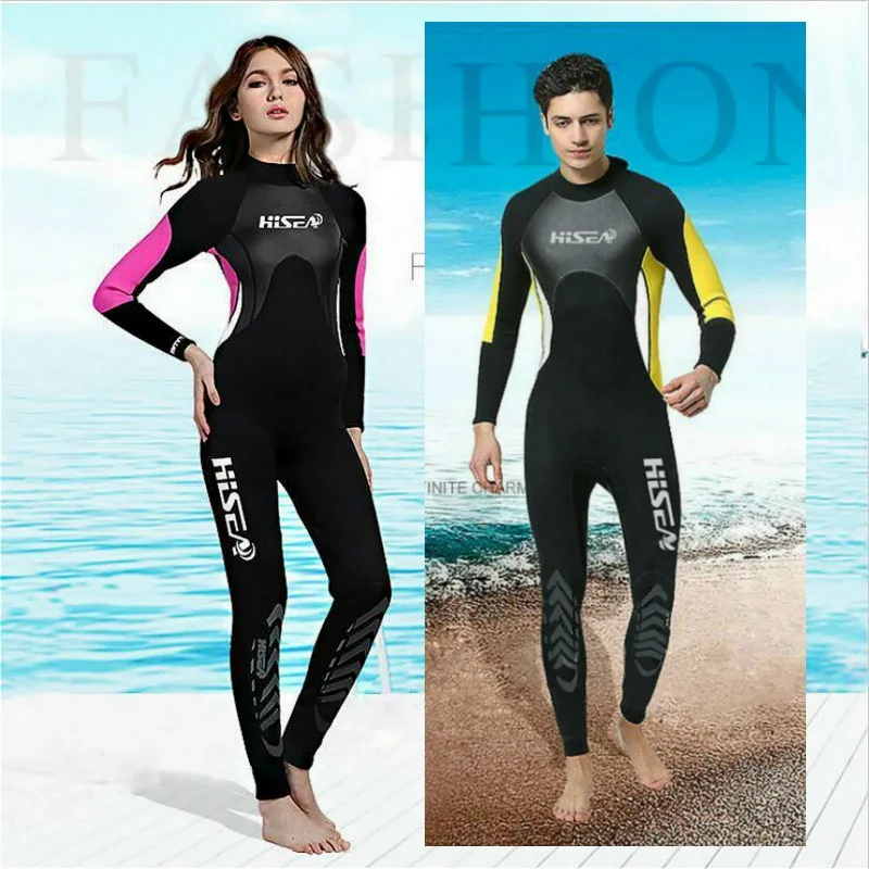 

Hisea 3mm Neoprene jumpsuit Wetsuit Swimsuit For Diving suit Swimming Surfing Spearfishing,snorkeling Warm protective clothing