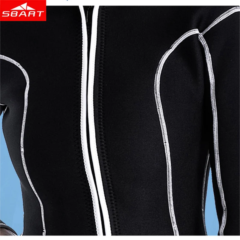 

Sbart Winter Women 2mm Elastic neoprene Diving Jacket swimsuit Split surf Warm stretch spearfishing soft Tops swimming snorkel