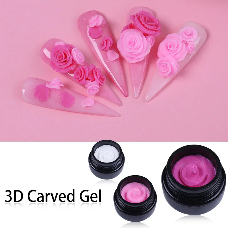 LILYCUTE 4D резной УФ гель для резьбы краска для рисования лак скульптура Пластилин маникюр Дизайн ногтей моделирование краски гель