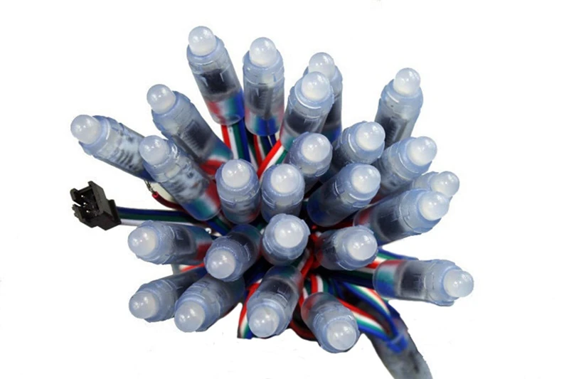 100 шт./лот WS2811 2811 IC 12 мм RGB светодиодный модуль шнур IP68 Водонепроницаемый DC5V