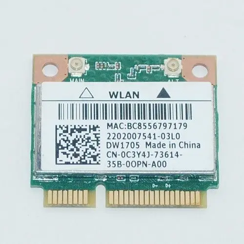 Беспроводная WLAN-карта QCWB335 DW1705 C3Y4J + Bluetooth для ноутбука DELL Inspiron 5721 5521 3521 3137 15V(3537)
