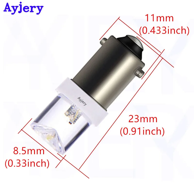 AYJERY! 100X BA9S 1 SMD вогнутые Предупреждение индикаторы Dashoard СВЕТОДИОДНЫЙ Фонарь Авто