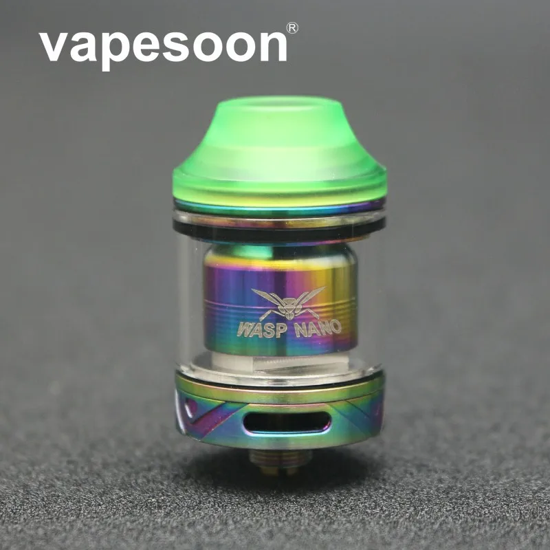 Высокое качество WASP NANO RTA 2 мл емкость 23 мм однокатушечный распылитель W/ Top Refill