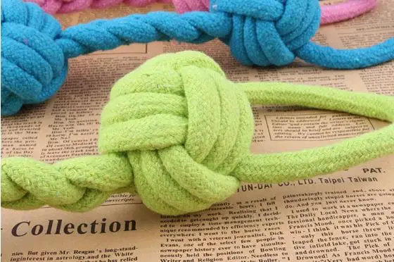 1 шт. разноцветная жевательная игрушка для собак веревки домашних животных