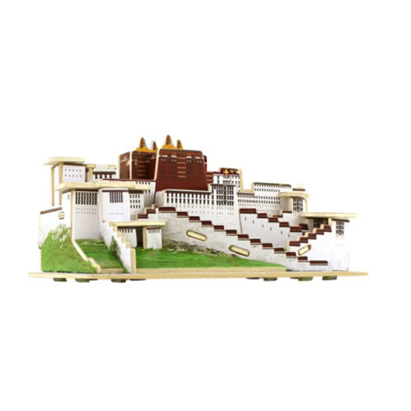 

New Children DIY 3D Puzzle Model Puzzle Building Model Educational Wooden Puzzle Famous Spot Puzzles