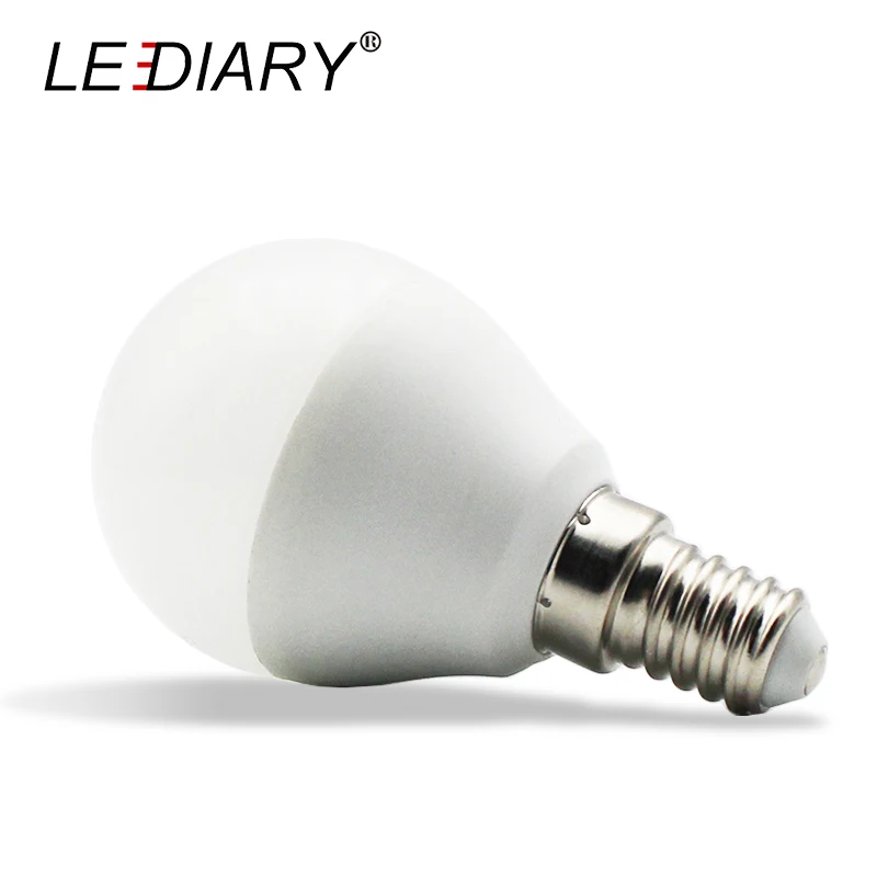 

LEDIARY High Brightness Real 5W G45 LED Bulb E14 E27 Warm/Cold White LED Light/Lamp Ball Bulb 100V-240V Energy Saving Bulb