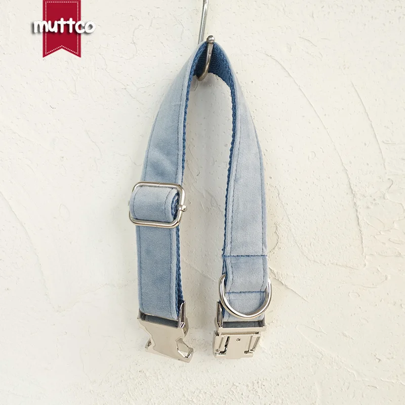 Розничная продажа двойной тканевый аксессуар для собак MUTTCO собачий ошейник