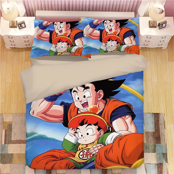 style7 Новые 3 шт японский мультфильм Dragon Ball 3D постельных принадлежностей пододеяльник наволочка одеяла постельные принадлежности Постельное белье - Цвет: style7