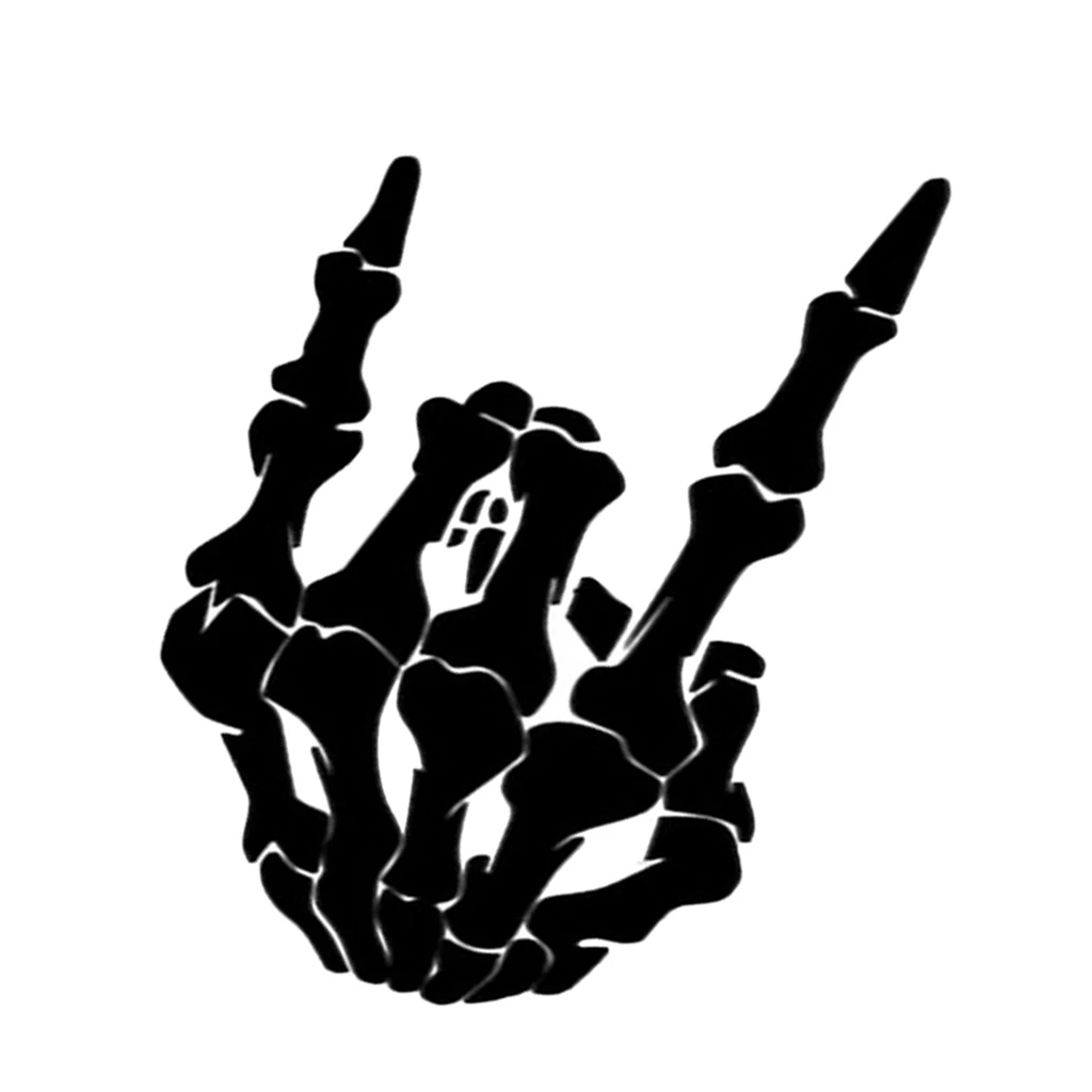 Dovewill Rock Finger Skeleton Hand Cartoon Vinyl Decal Sticker (7inch Tall) on | Автомобили и мотоциклы