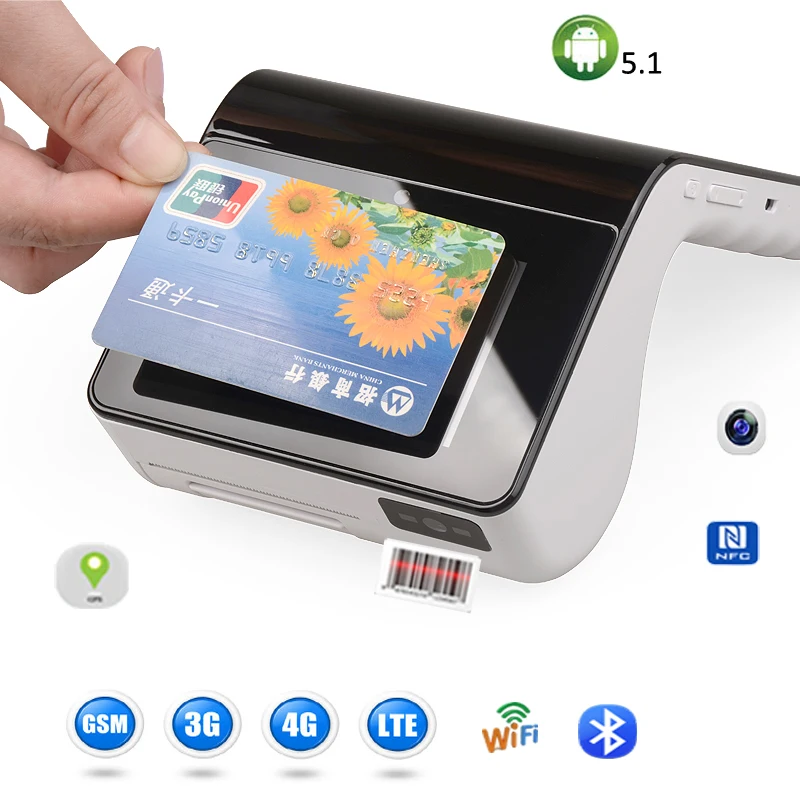 Ручной android wifi лотерея pos терминал с 58 мм встроенный чековый принтер|58mm printer|pos printer