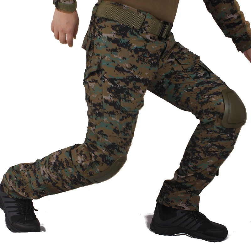 Охотничьи камуфляжные штаны tactische Broek Jungle Digital JD broek en kniebeschermers военная игра косплей униформа