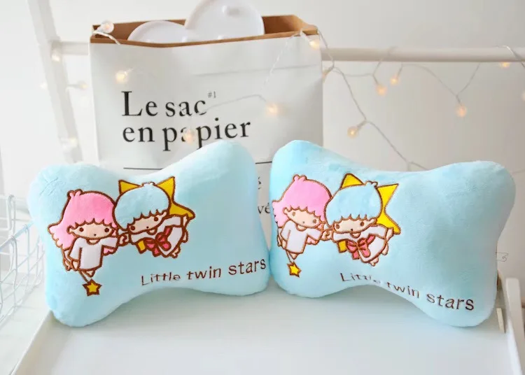 Мультфильм Плюшевая игрушечная кошка собака персонажи Little Twin Stars Мелодия автомобиль стул шеи Подушка ремень Обложка творческий подарок на день рождения#1067 - Цвет: 1pc neck pillow