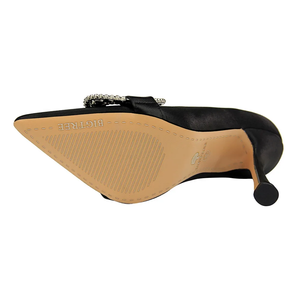 BIGTREE/высококачественные женские туфли-лодочки на высоком каблуке с острым носком