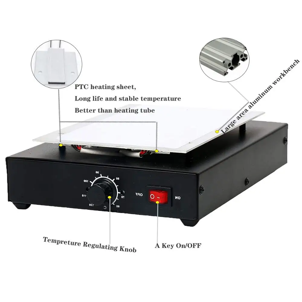 

450W Phone Repair Tools LCD Screen Separator Heating Platform Glass Removal Phone Repair Machine Auto Heat Smooth Plate