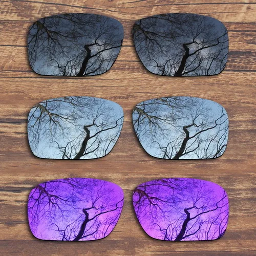 Black.Silver.Purple ToughAsNails поляризованные Сменные линзы для солнцезащитных очков Окли Холбрук-несколько вариантов - Цвет линз: Black.Silver.Purple