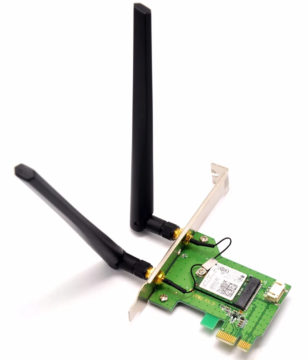 WTXUP беспроводной 7265 1200 Мбит/с 802.11ac Настольный PCI E Wi Fi адаптер PCi Express WLAN сетевая