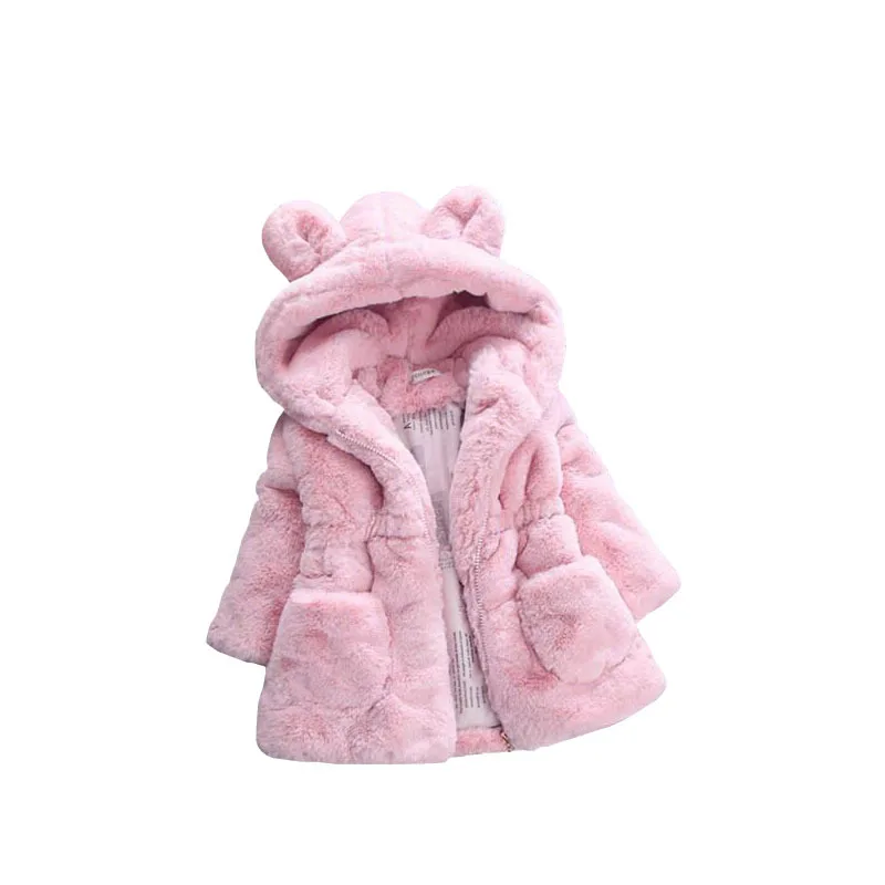 

Fashion Clothes Jackets 2018 New Baby Warm Fur Coat Outwear for Kids Toddler Autumn Hooded Rabbit Jacket Coats