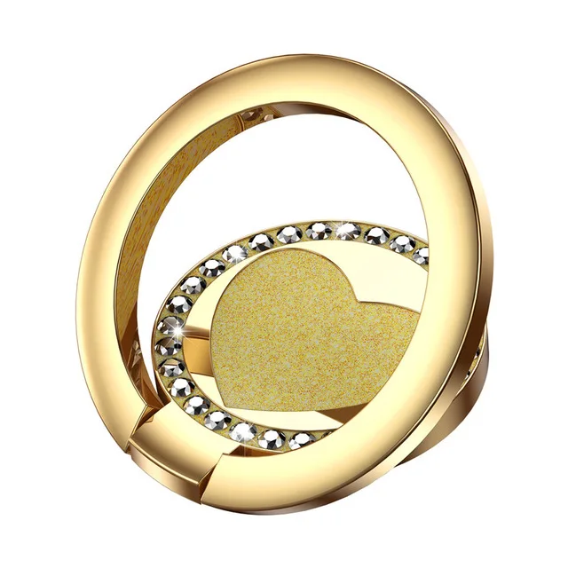 Gold Кольцо на палец, подставка, держатель для iPhone, samsung, Xiaomi, универсальный смартфон, мобильный телефон, Алмазный держатель, сотовый телефон, автомобильный держатель, подставка - Цвет: Gold