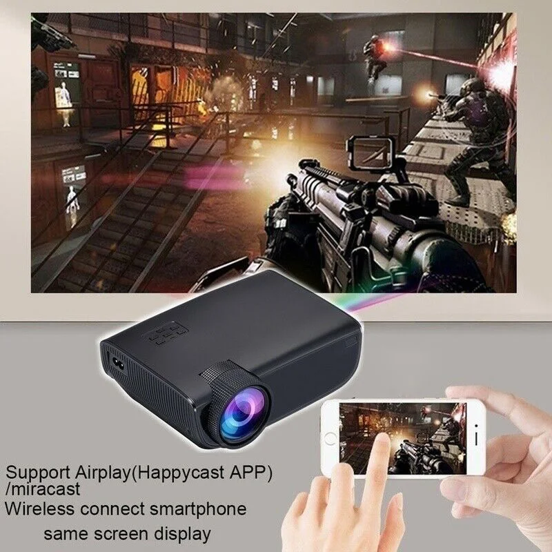 Новый Популярный светодиодный проектор 1080P 3D 4K HD для домашнего кинотеатра Android/IOS
