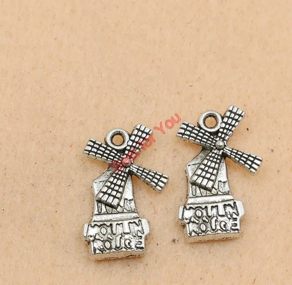 10 шт кулон &quotветряная мельница&quot цинковый сплав Кулон Античный Серебряный тон