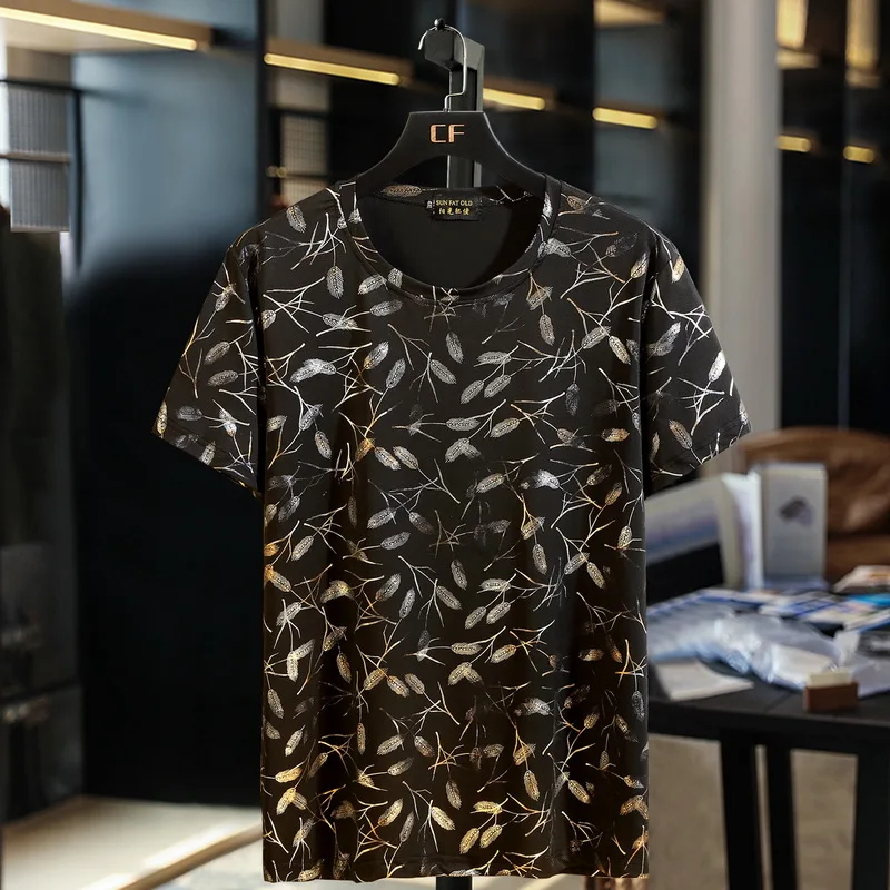 10XL 9XL 8XL размера плюс летние мужские футболки с коротким рукавом модные свободные