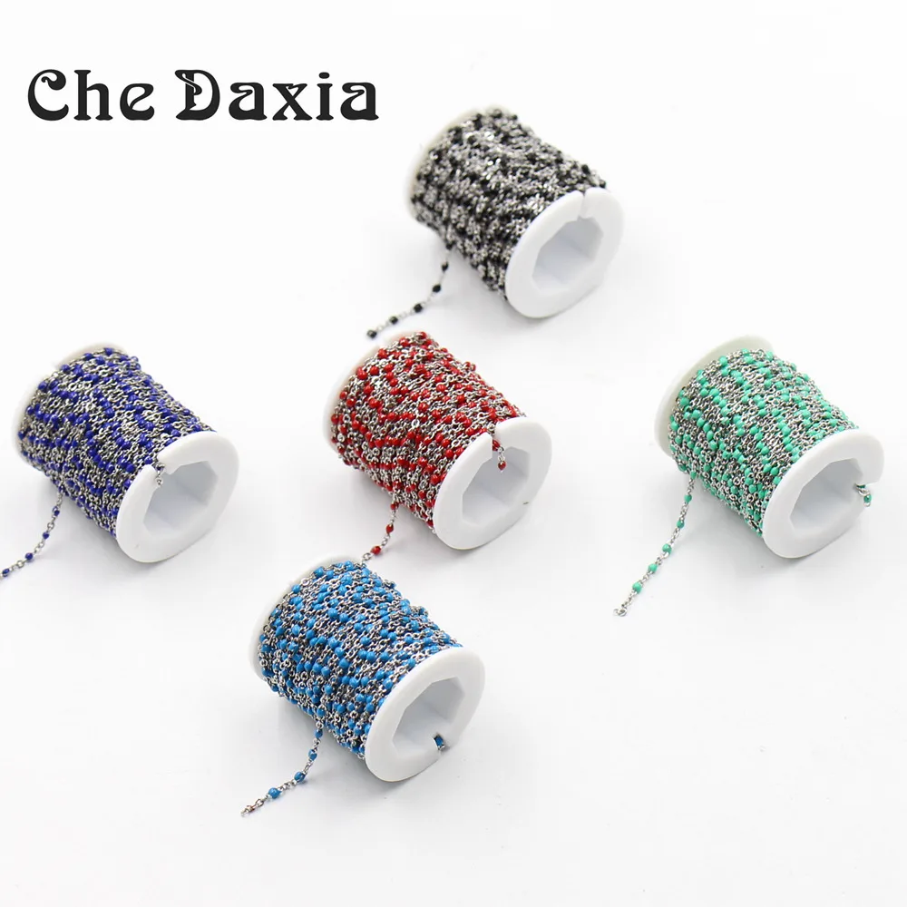 5m/Piece 1.5mm Width Stainless Steel Link Chain Colored oil drops Chains for DIY Necklaces Bracelets Earring Jewelry Making | Украшения и