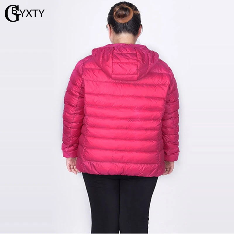 GBYXTY 100 кг плюс Размер 6XL 7XL ультра легкий пуховик 2018 Осень зимний женский с