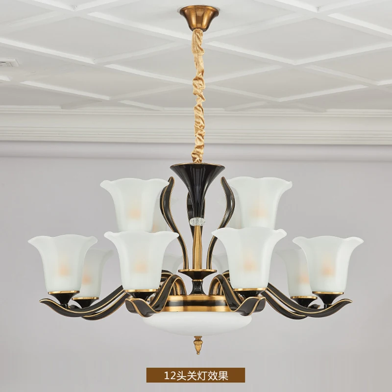 Европейская современная стеклянная люстра e14 светодиодный светильник для