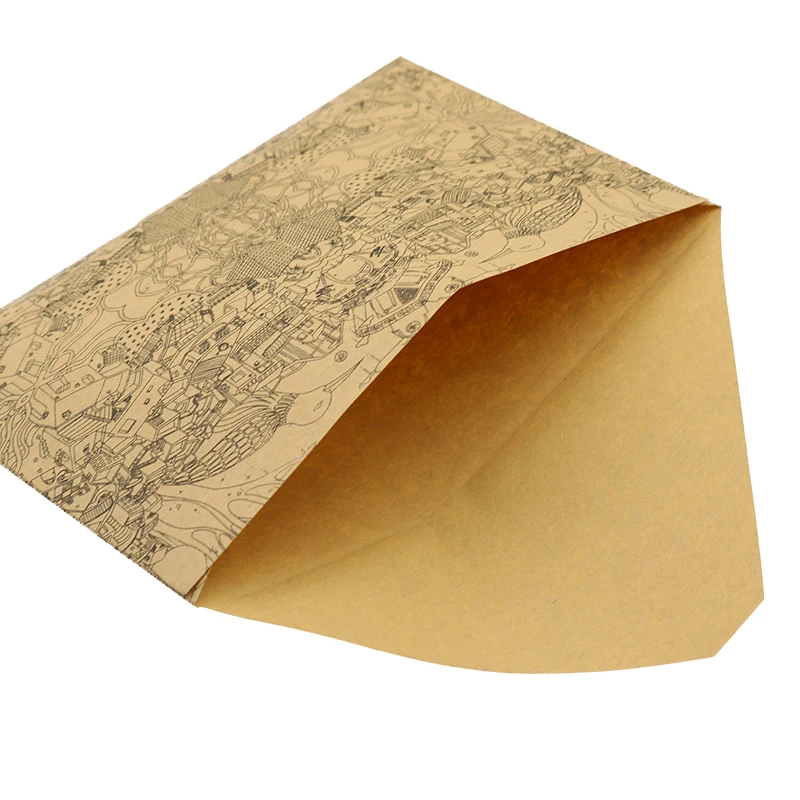 Конверт из крафт бумаги в стиле ретро открытка чехол для поздравительной