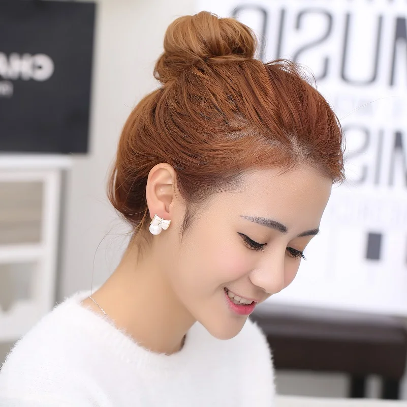 2017 новое поступление женские популярные жемчужные серьги гвоздики в форме банта