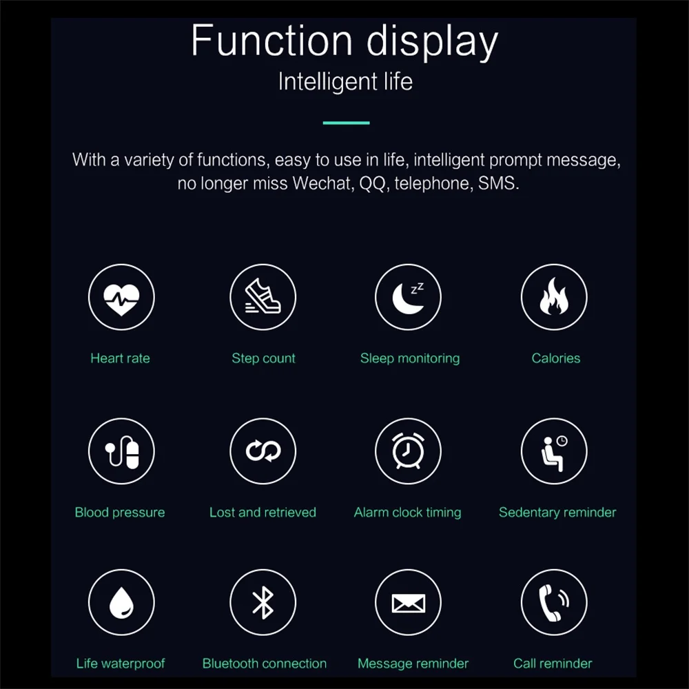 696 CB608 Smart Men Fitness Bracelet Watch Wristband Continuous Heart Rate Monitor Health Tracker Band | Электроника