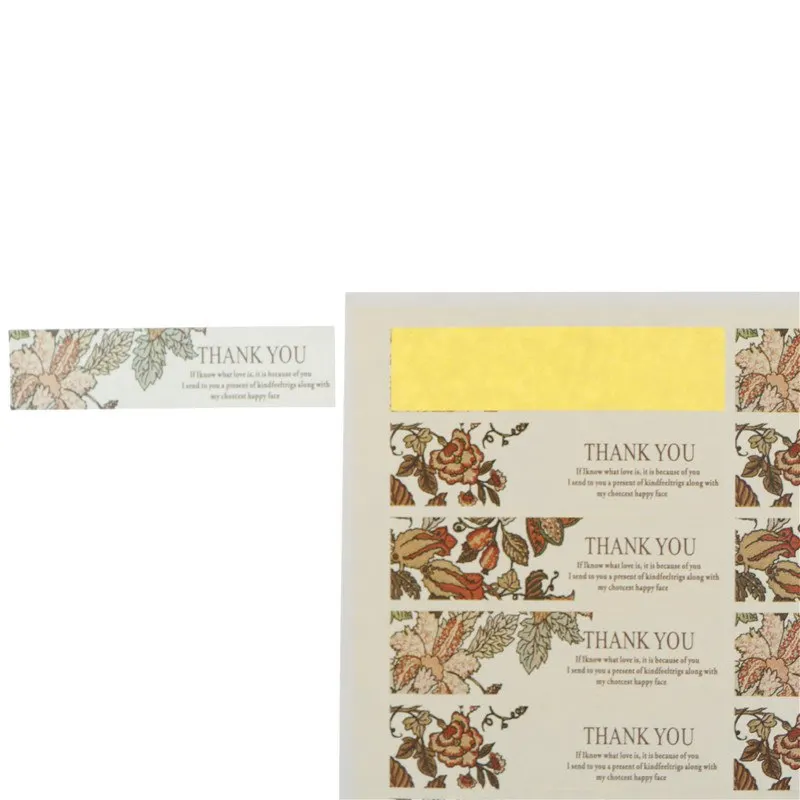 180 шт./компл. спасибо цветок Еда тег раздел печать этикеток посылка мешок для
