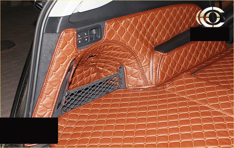 Волокна кожи багажник автомобиля коврик для audi Q7 2008 2009 2010 2011 2012 2013 rs q7 автомобильные аксессуары