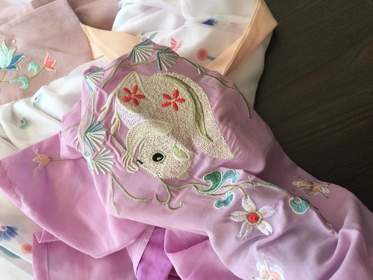 Новое поступление Hanfu Женский танцевальный костюм для сцены одежда для певцов Восточное представление одежда династии Хань фестиваль наряд DC1799