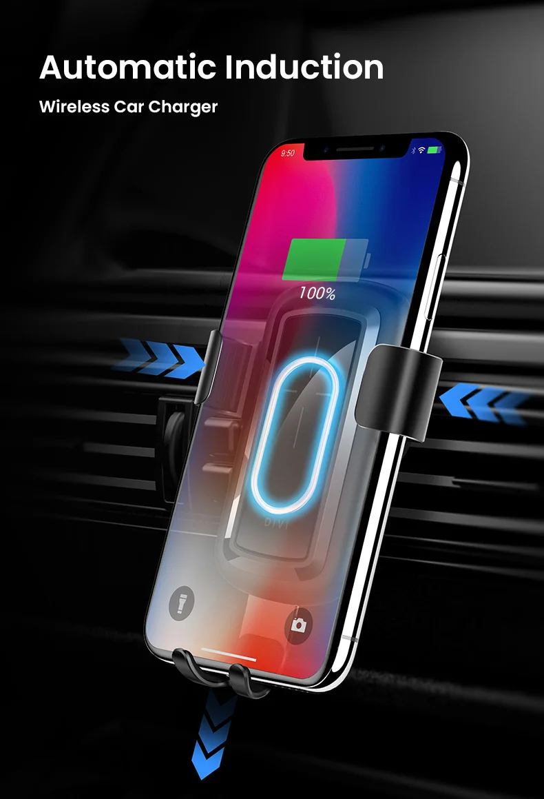 DIVI беспроводное автомобильное зарядное устройство для samsung s8 s9 s7 держатель телефона для huawei xiaomi