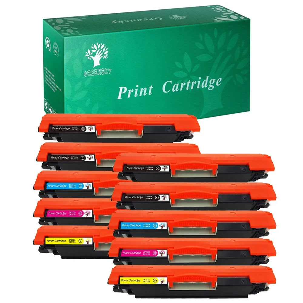 GREENSKY 10 шт./компл. CE310A тонер картридж для hp LaserJet Pro 100 Цвет MFP M175A M175NW M275A M275