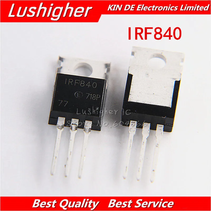 10 шт. IRF840 TO-220 IRF840PBF TO220 MOSFET N-channel | Электронные компоненты и принадлежности