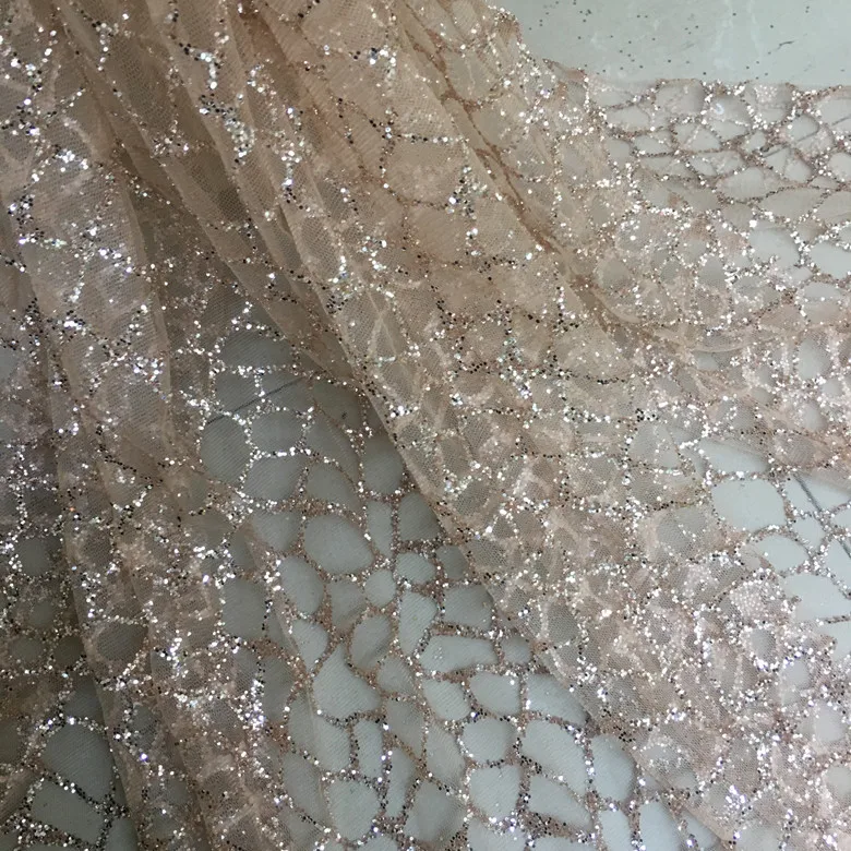 Сетчатая ткань с блестками вышивка кружевная свадебное платье тюль юбка