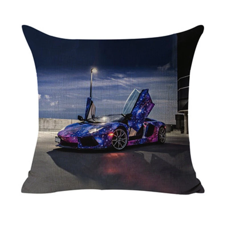 Cool Shades Of The Universe Cushion Cover Sports Car Linen Cotton Home Decorative Pillow for Sofa Cojines Pillowcase | Дом и сад