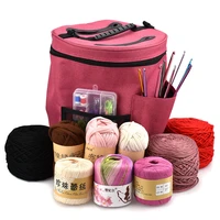knitting yarn storage bag crochet hooks bag large household yarn knitting tote bag for sewing accessories yarn woolen organizer