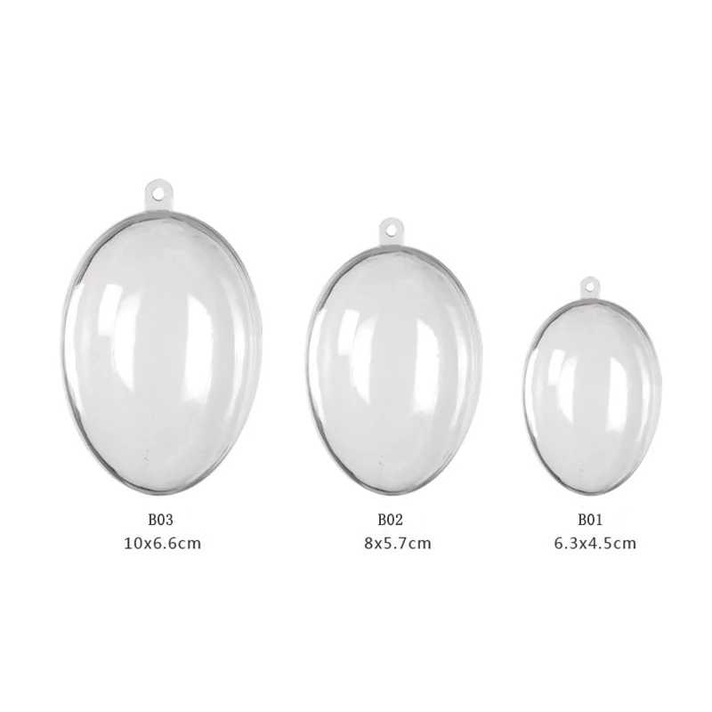 10pcs Easter Transparent Egg Plastic Clear Ornament Party Wedding Hanging Decorations Ball Kid Favors Candy Gift Box Flowers | Дом и сад