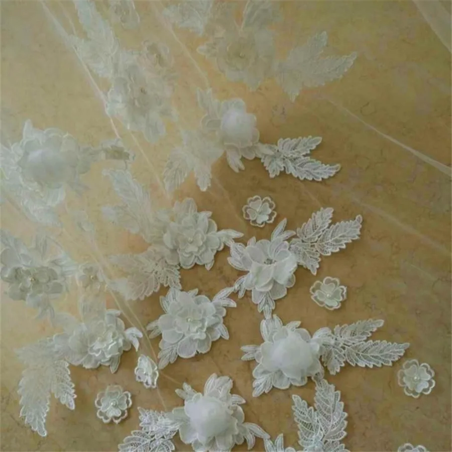 Wedding Veil Luxury Full Flowers 2017 Bridal accessories Long 3 Meters Lace Applique Cathedral casamento veils | Свадьбы и торжества