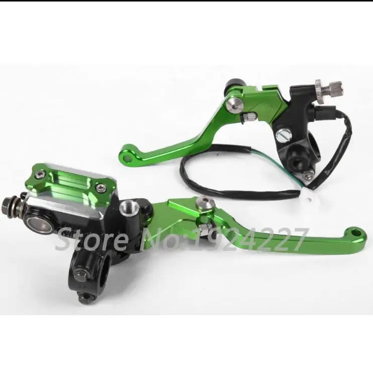 green Универсальный для YAMAHA YZ 125 250 YZ250F WR 250f 450F 2001- Мотокросс Off Road клатч тормозной цилиндр водохранилище Рычаги - Цвет: green